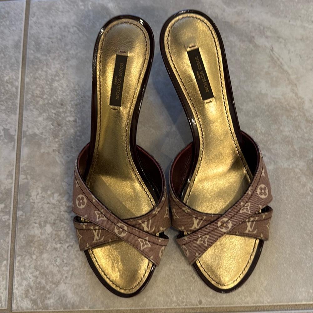 LV Monogram Canvas Slide